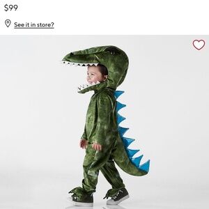 Pottery Barn Kids T-Rex Dinosaur Costume